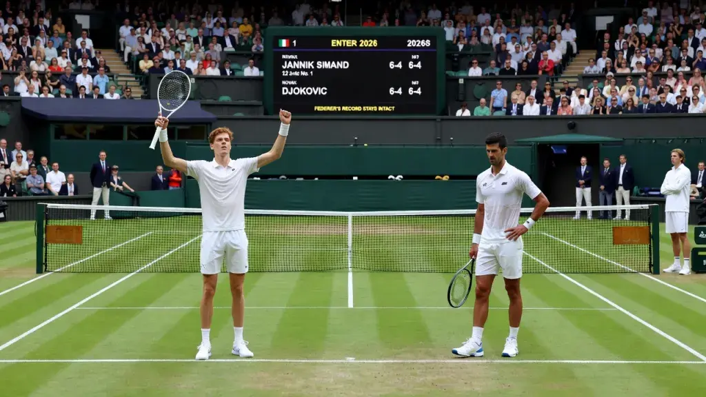 Sinner Dismantles Djokovic to Reach Wimbledon Final, Federer Record Stays Intact