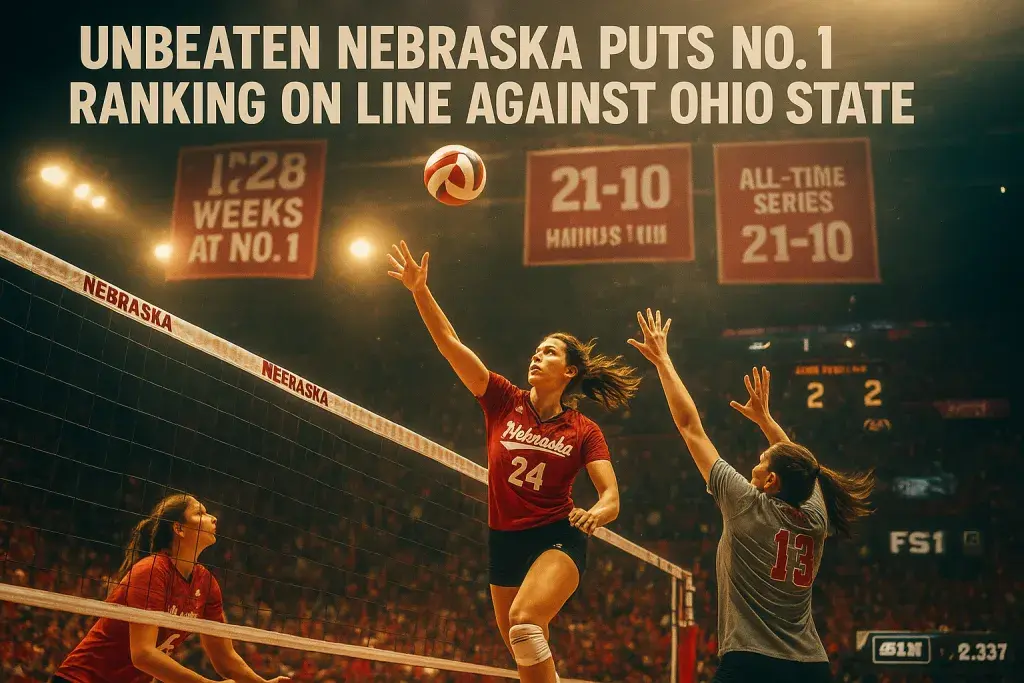 Unbeaten Nebraska Puts No. 1 Ranking on Line Against Ohio State