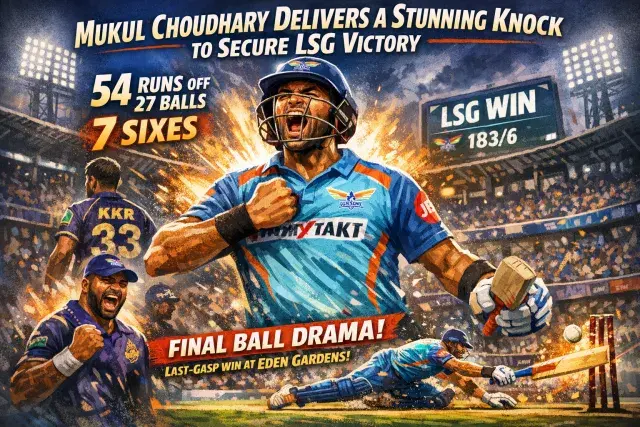 Mukul Choudhary Delivers a Stunning Knock to Secure LSG Victory