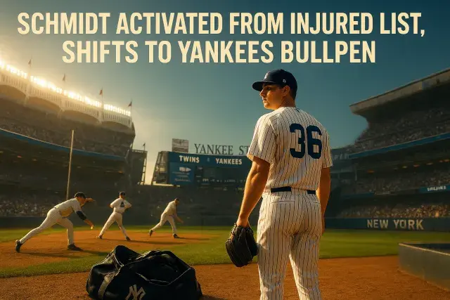 Schmidt Activated From Injured List, Shifts To Yankees Bullpen