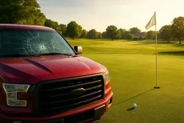 Knecht Smashes Windshield, Faces Down Pickup Truck, Then Makes Hole-in-One